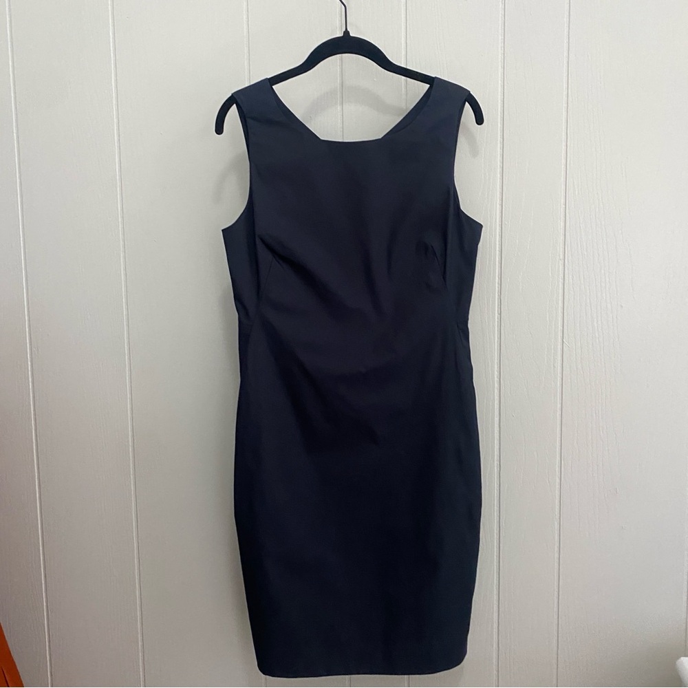 THEORY Black Betty 2BV Elevated Twill Stretchy Cotton Dress Size 6